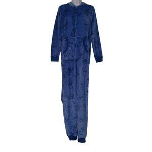 Disney Lilo & Stitch Pajamas Womens L 12 14 Costume Hallowen PJs Unionsuit Blue